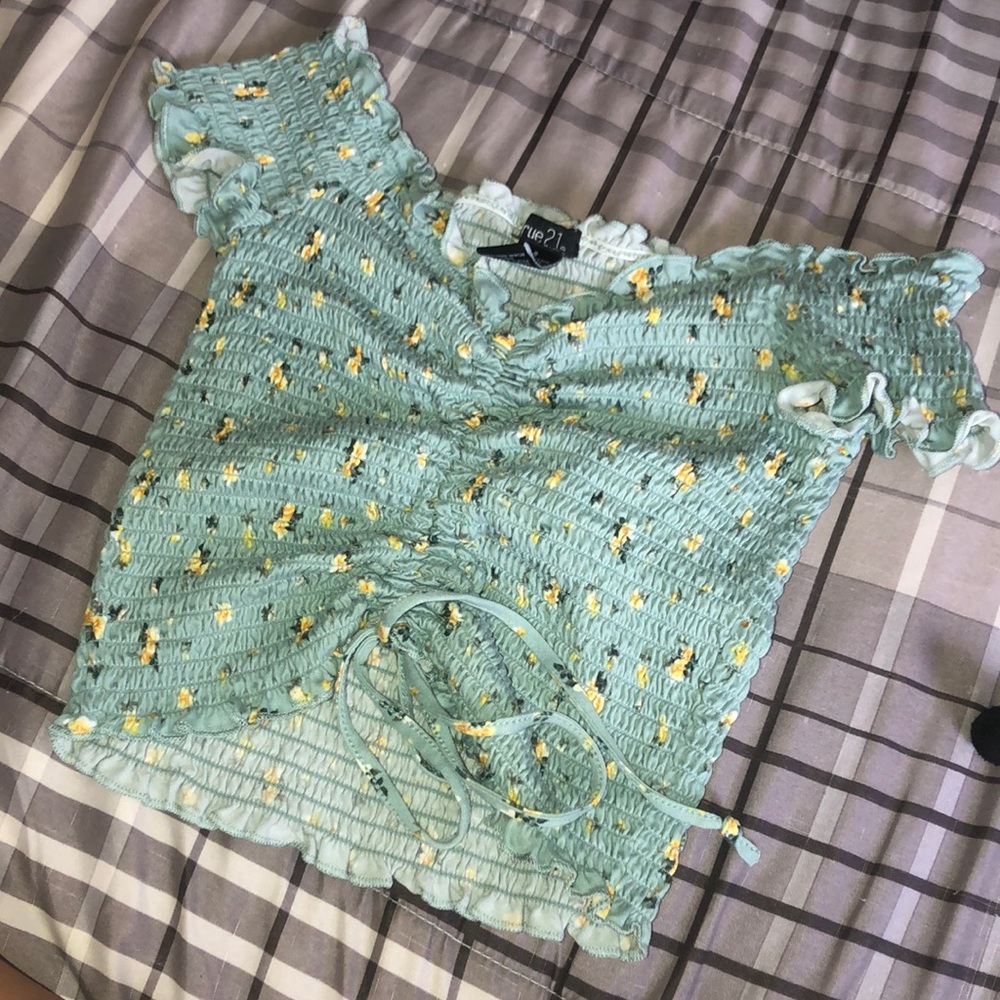 Floral off the shoulder summer top